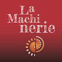 logo machinerie fond rouge